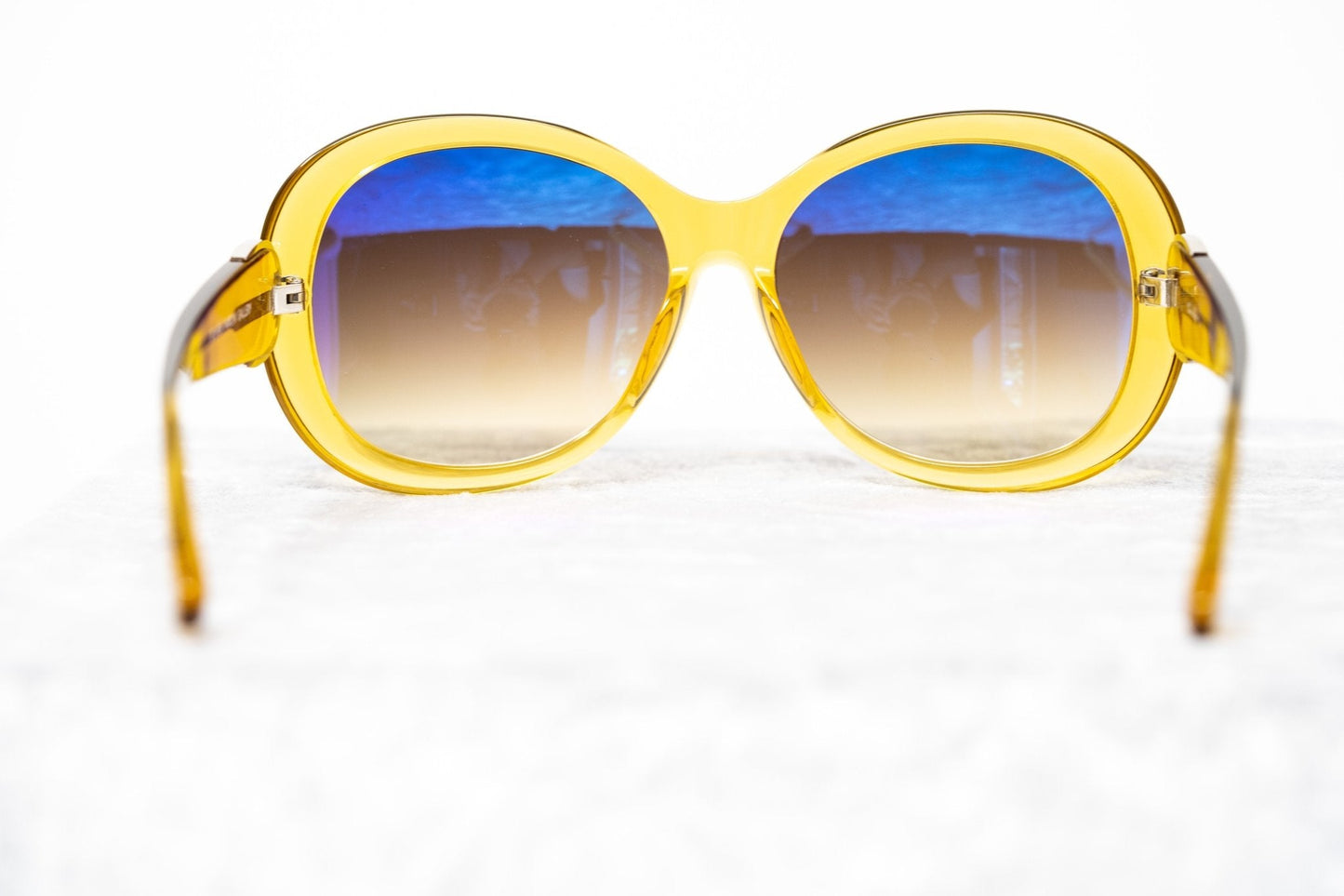 Oscar De La Renta Sunglasses Oversized Yellow and Brown