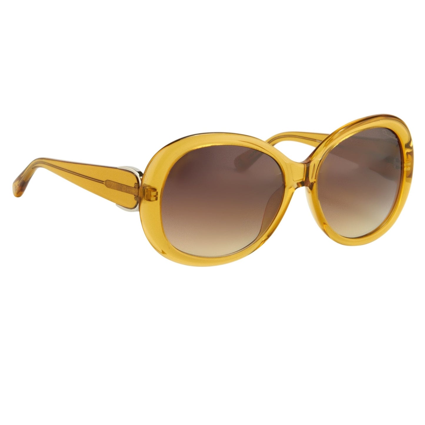 Oscar De La Renta Sunglasses Oversized Yellow and Brown