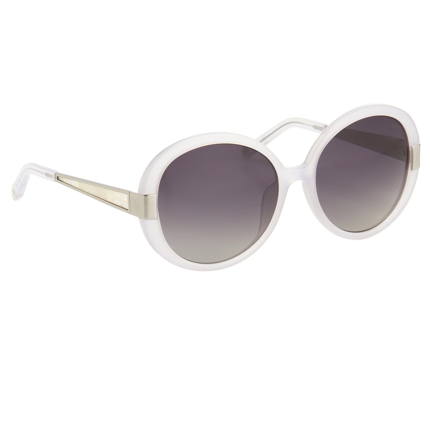 Oscar De La Renta Sunglasses Round Ivory and Grey