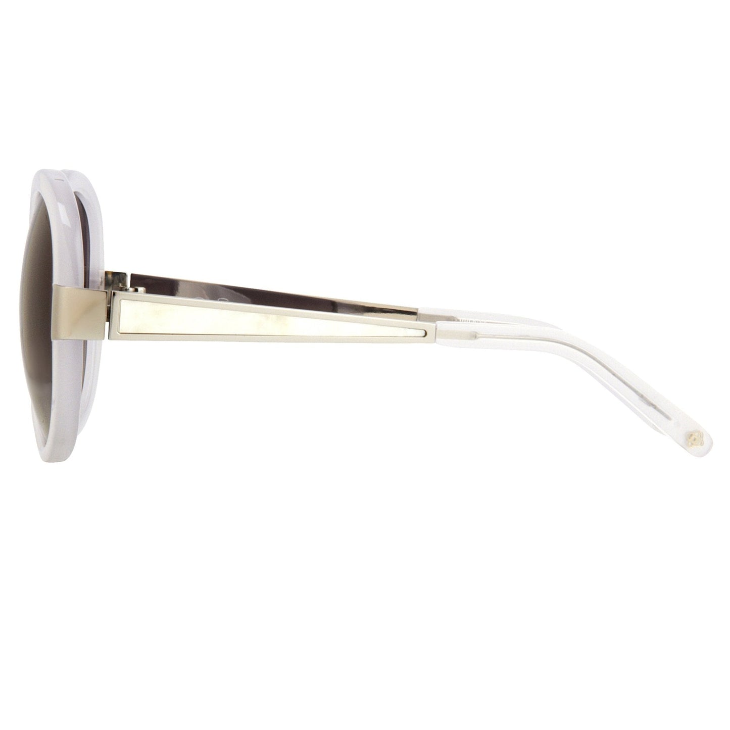 Oscar De La Renta Sunglasses Round Ivory and Grey