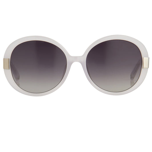 Oscar De La Renta Sunglasses Round Ivory and Grey