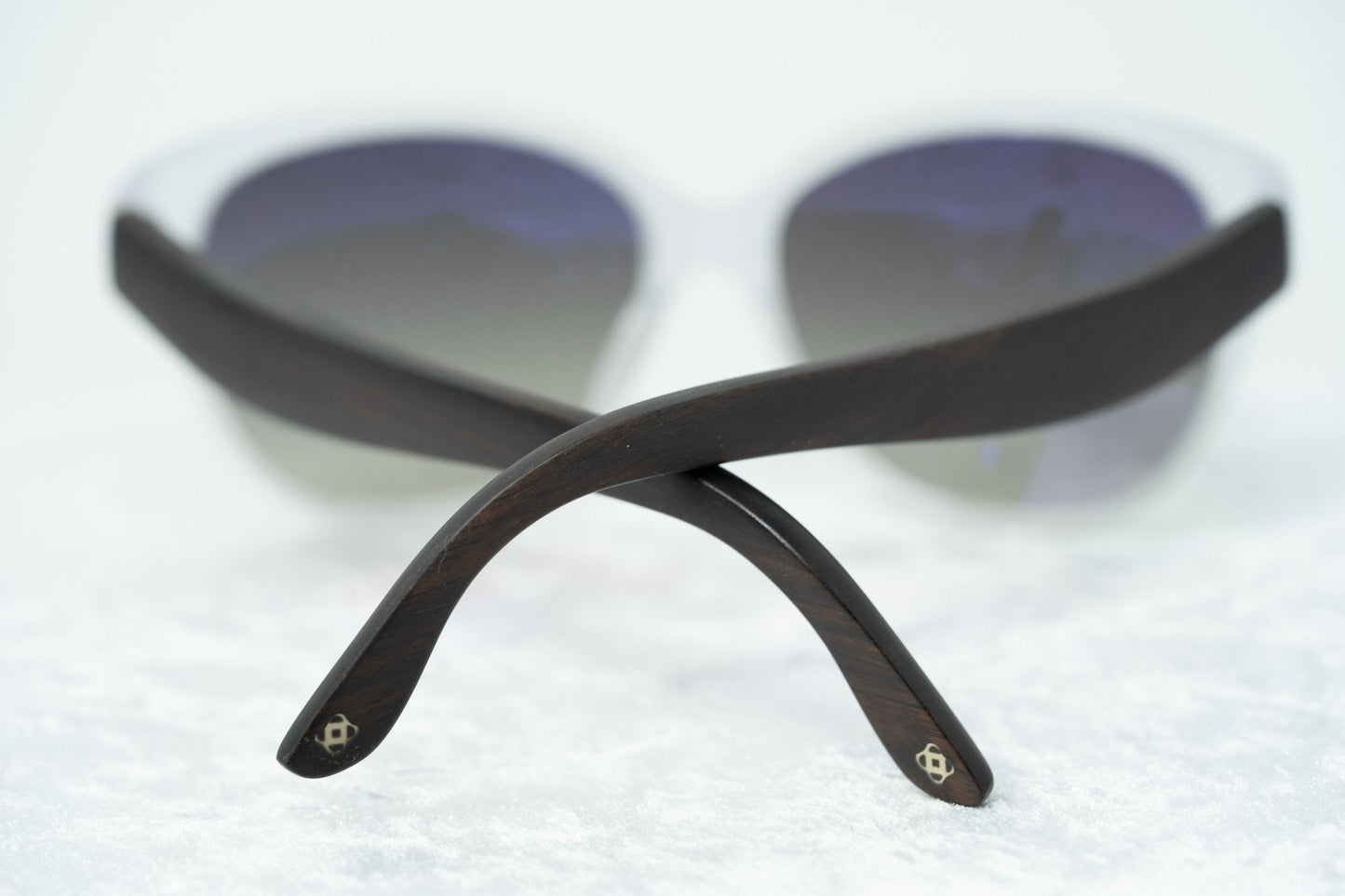 Oscar De La Renta Sunglasses Oval Ivory and Grey Lenses