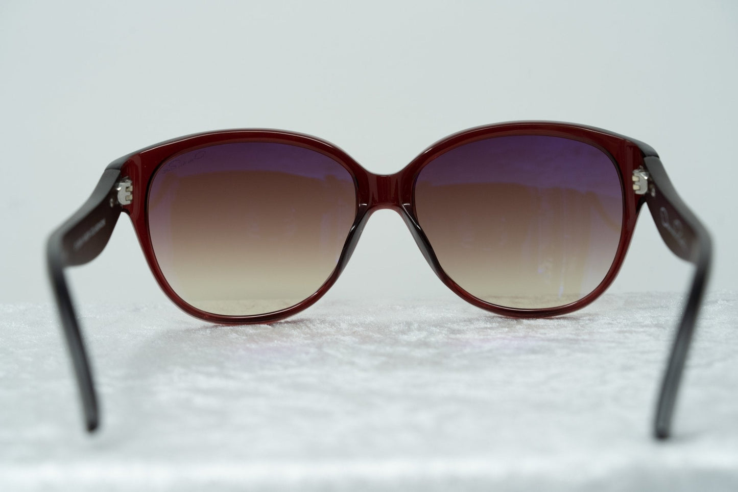 Oscar De La Renta Sunglasses Oval Red and Brown