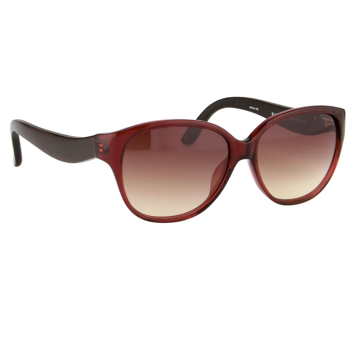 Oscar De La Renta Sunglasses Oval Red and Brown