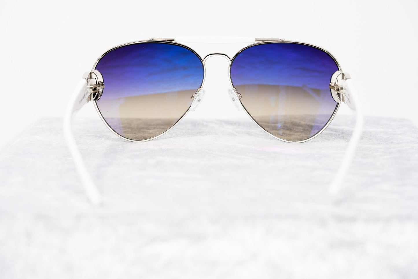 Oscar De La Renta Sunglasses Oversized Silver and Dark Grey