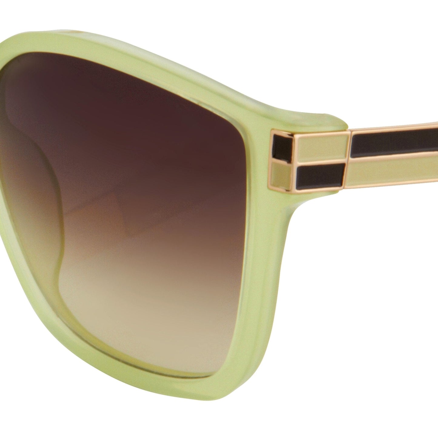 Oscar De La Renta Sunglasses Oversized Green and Brown