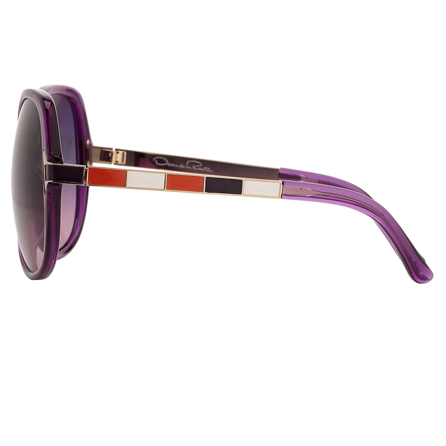 Oscar De La Renta Sunglasses Oversized Purple and Grey