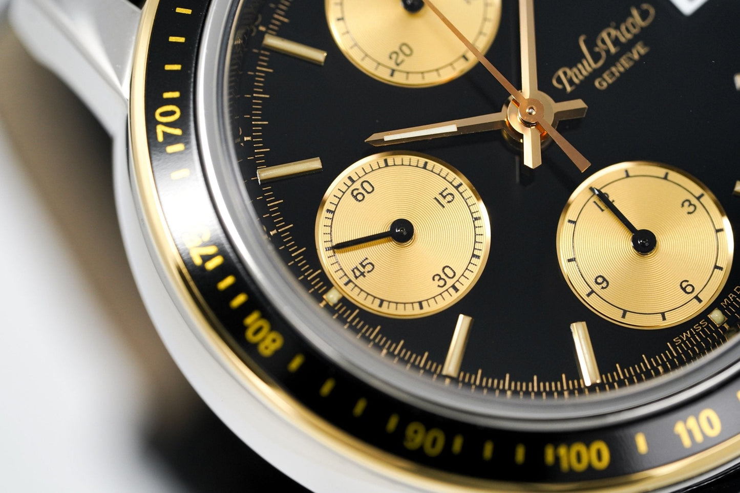 Paul Picot Men's Watch Chronosport Chronograph Black 18K Gold P7005322.332