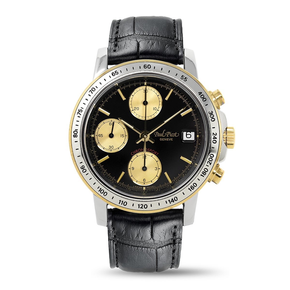 Paul Picot Men's Watch Chronosport Chronograph Black P7005.320.354