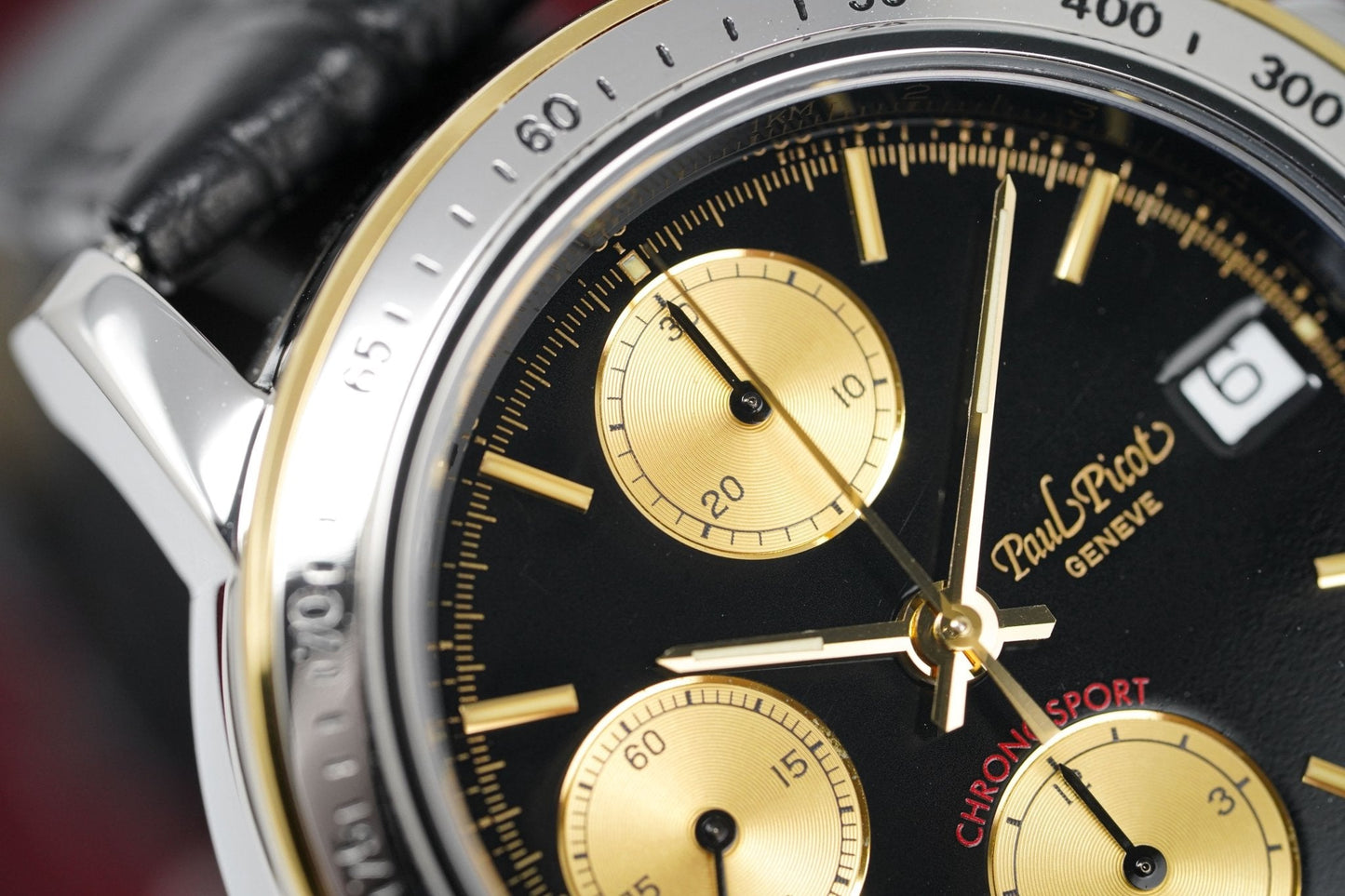 Paul Picot Men's Watch Chronosport Chronograph Black P7005.320.354