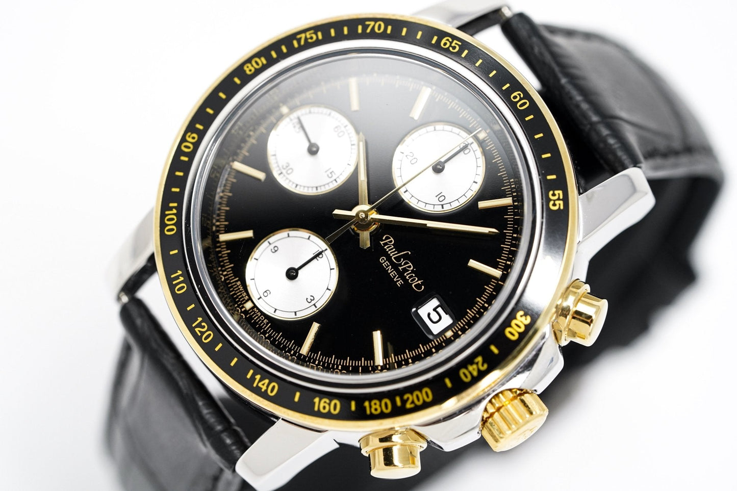 Paul Picot Men's Watch Chronosport Chronograph Black P7005.322.372