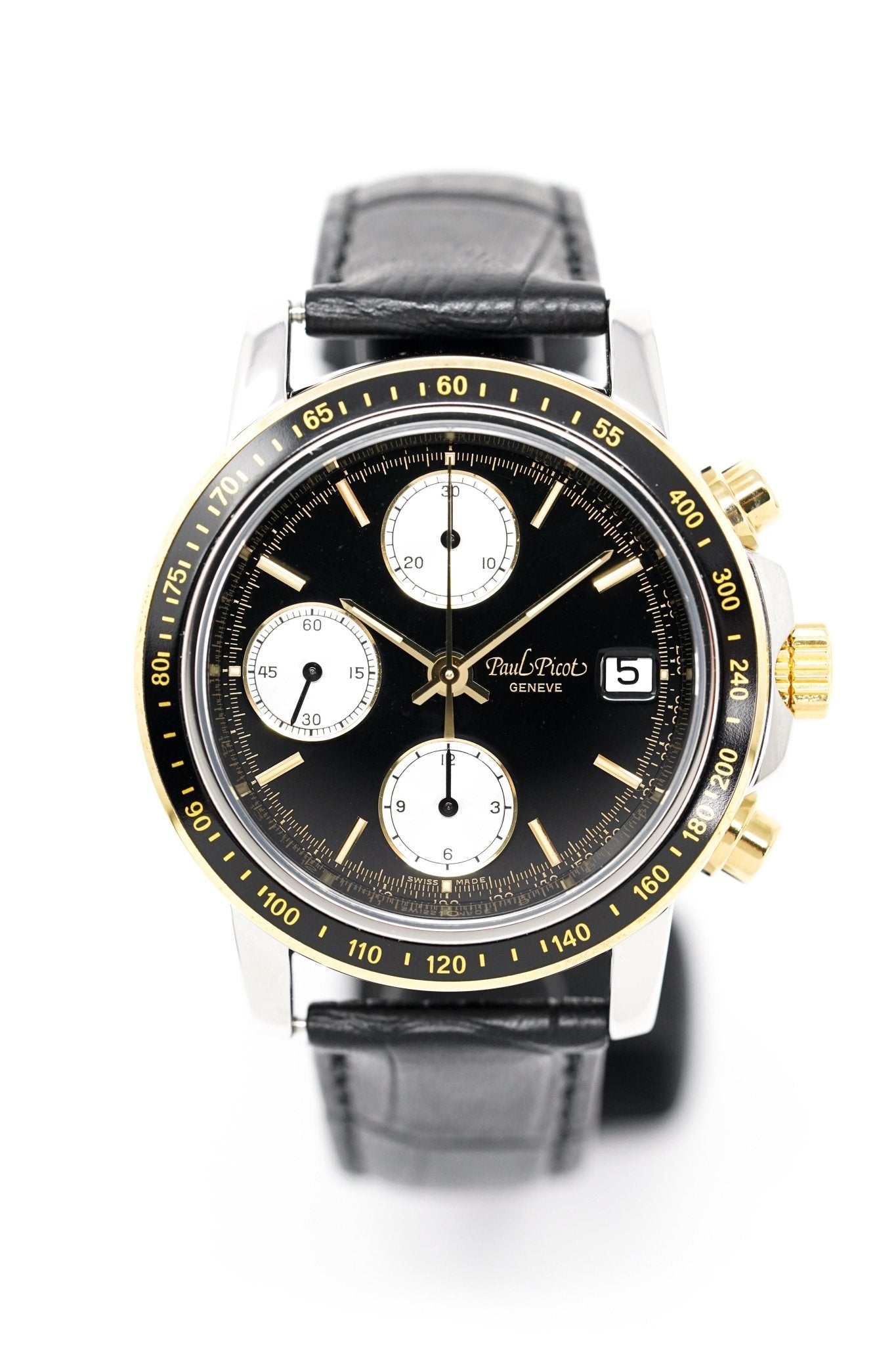 Paul Picot Men's Watch Chronosport Chronograph Black P7005.322.372