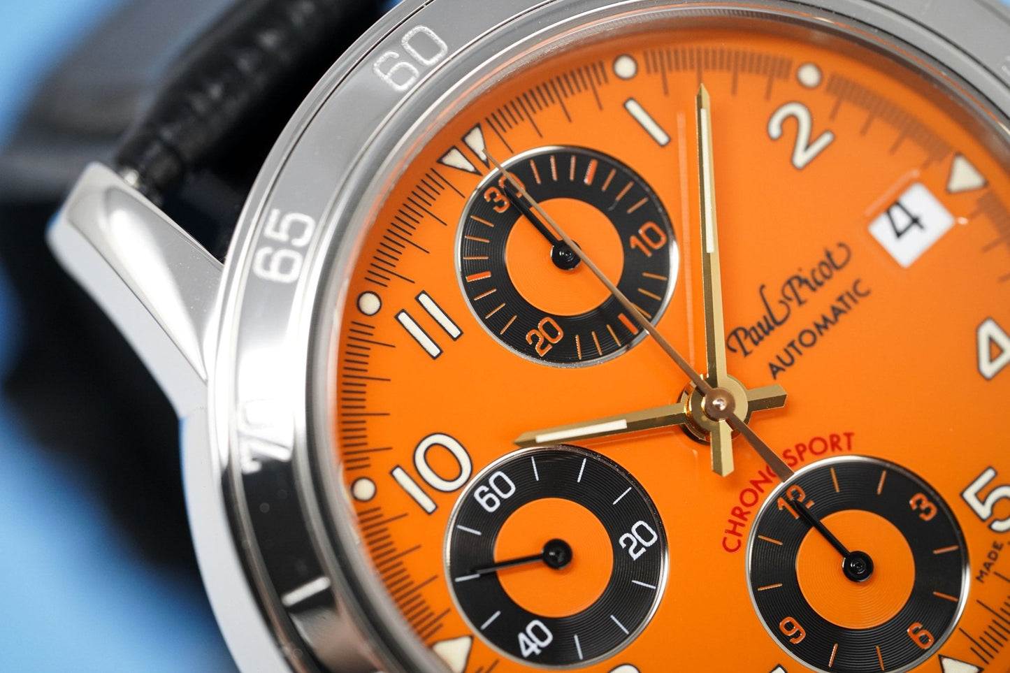 Paul Picot Men's Watch Chronosport Chronograph Orange P7032.20.935
