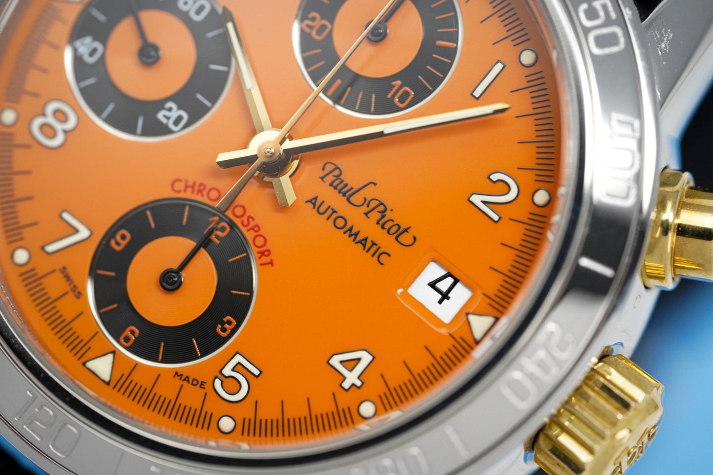 Paul Picot Men's Watch Chronosport Chronograph Orange P7032.20.935