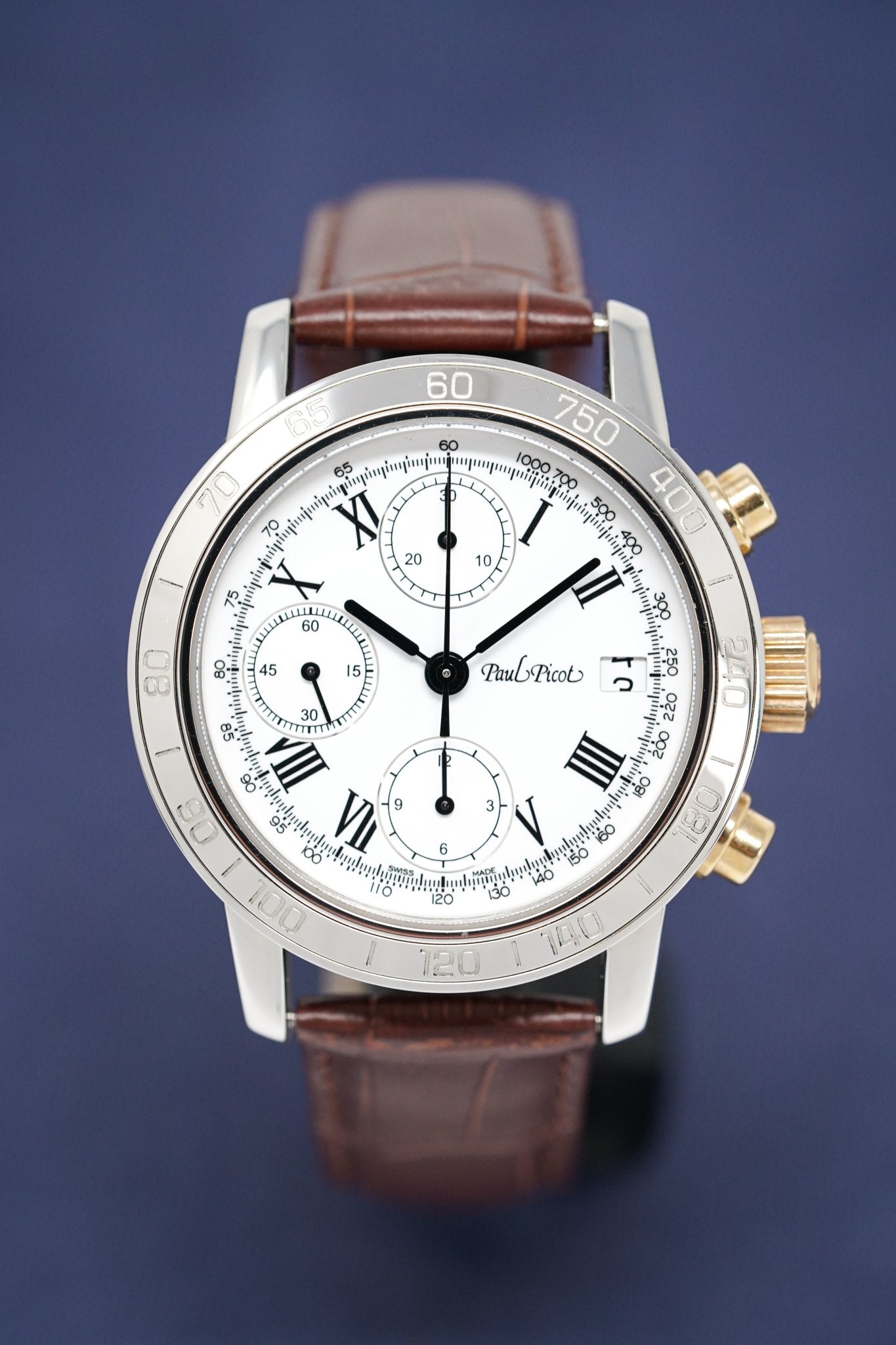 Paul Picot Men's Watch Chronosport Chronograph White P7034.20A.113