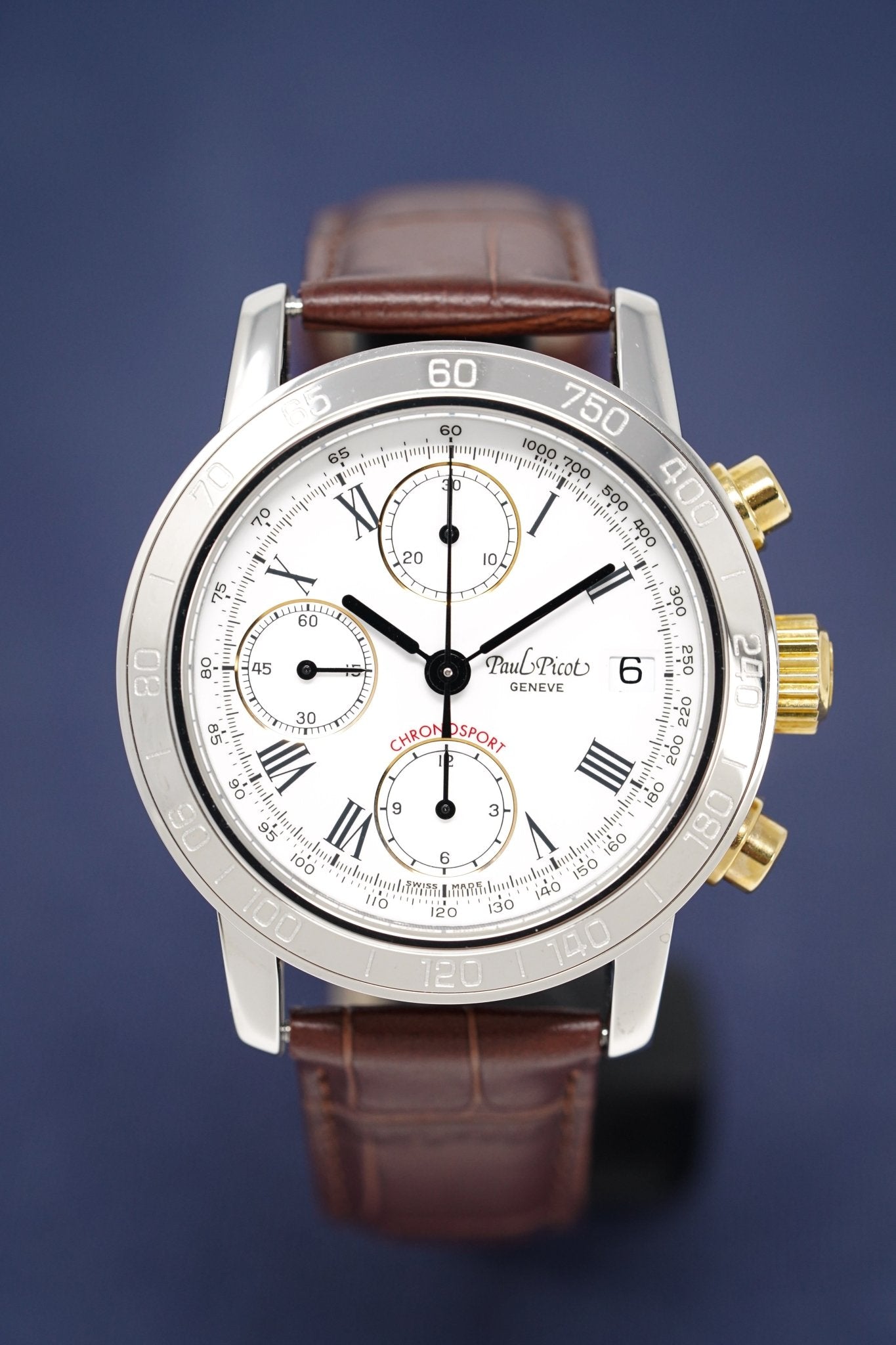 Paul Picot Men's Watch Chronosport Chronograph White P7034.20B.113