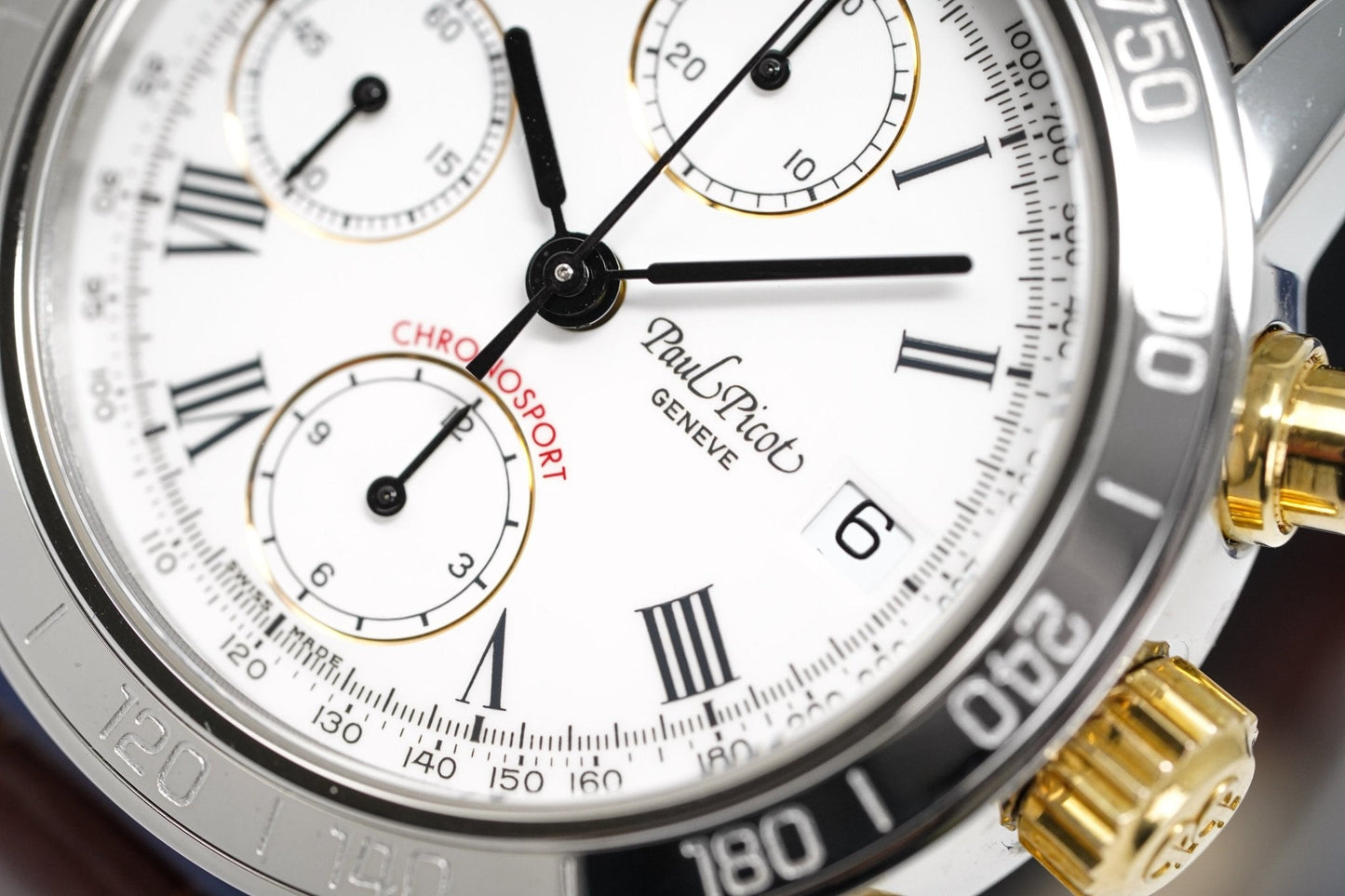 Paul Picot Men's Watch Chronosport Chronograph White P7034.20B.113