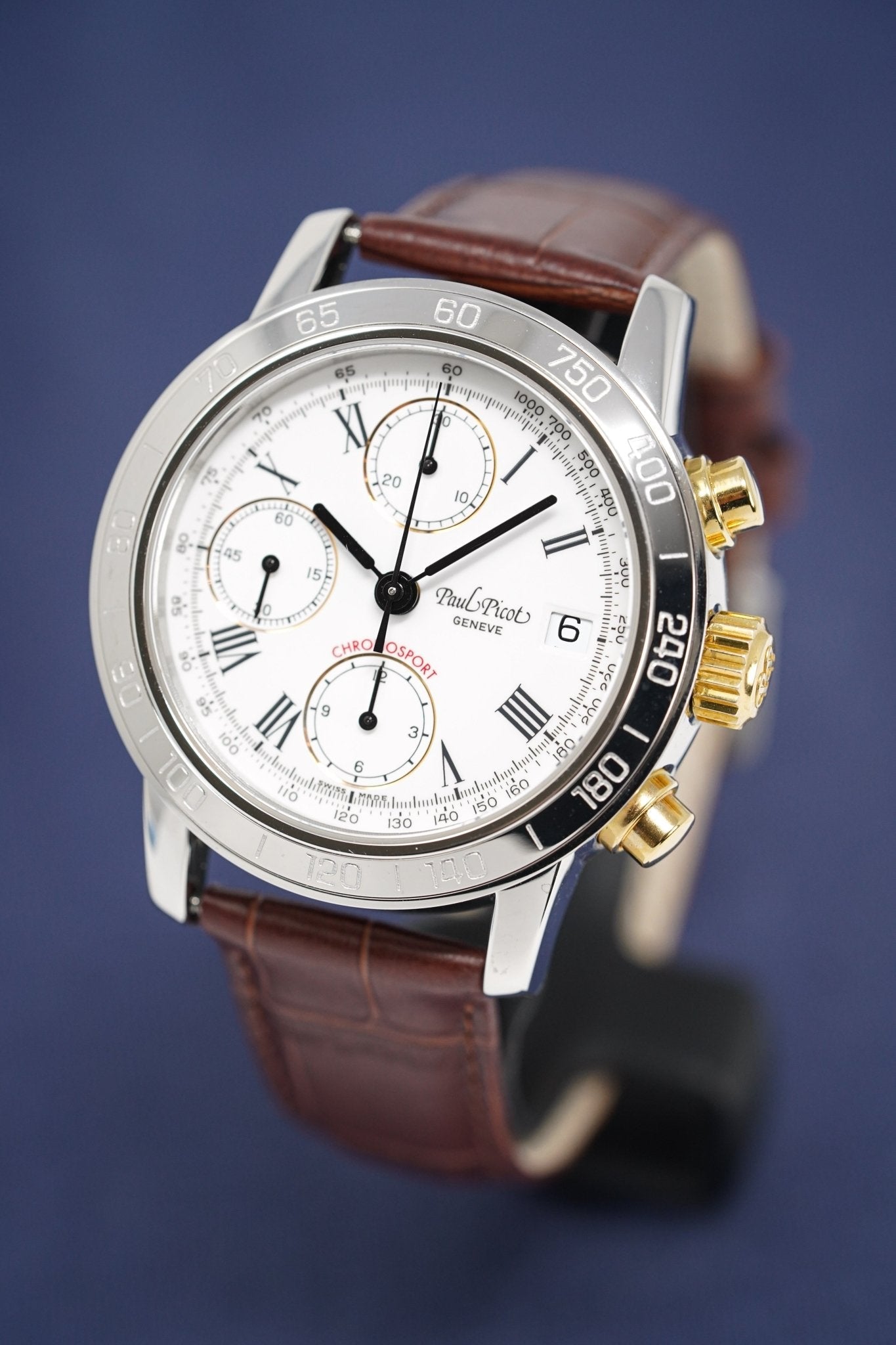 Paul Picot Men's Watch Chronosport Chronograph White P7034.20B.113