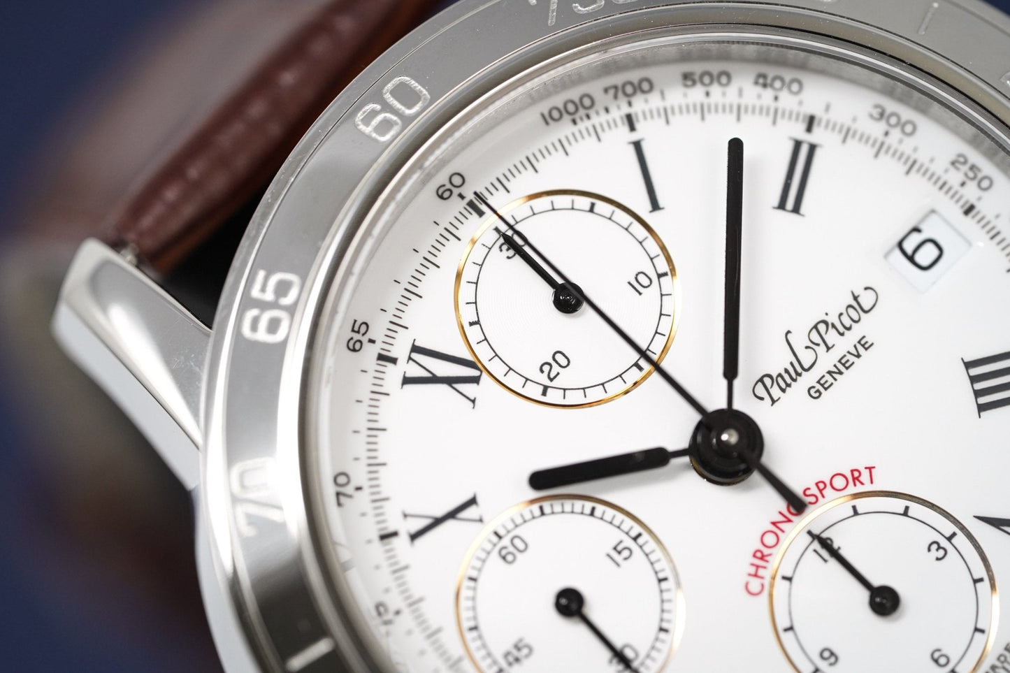 Paul Picot Men's Watch Chronosport Chronograph White P7034.20B.113