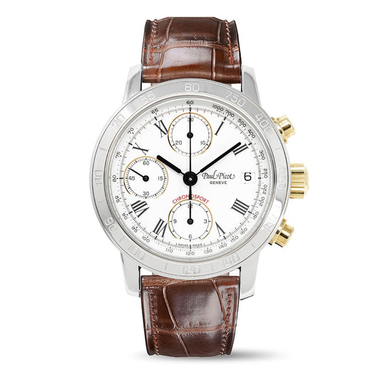 Paul Picot Men's Watch Chronosport Chronograph White P7034.20B.113