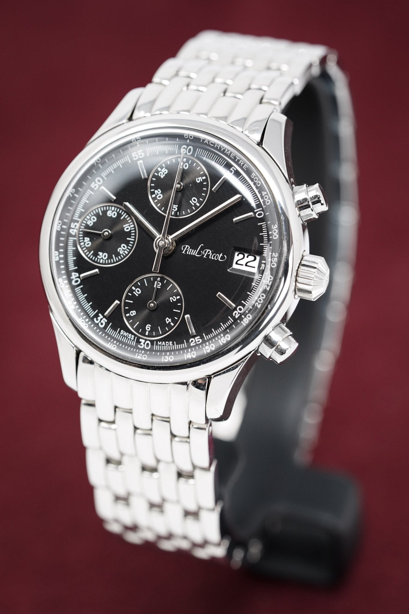 Paul Picot Men's Watch Telemark Chronograph Black P4102.20.331/B