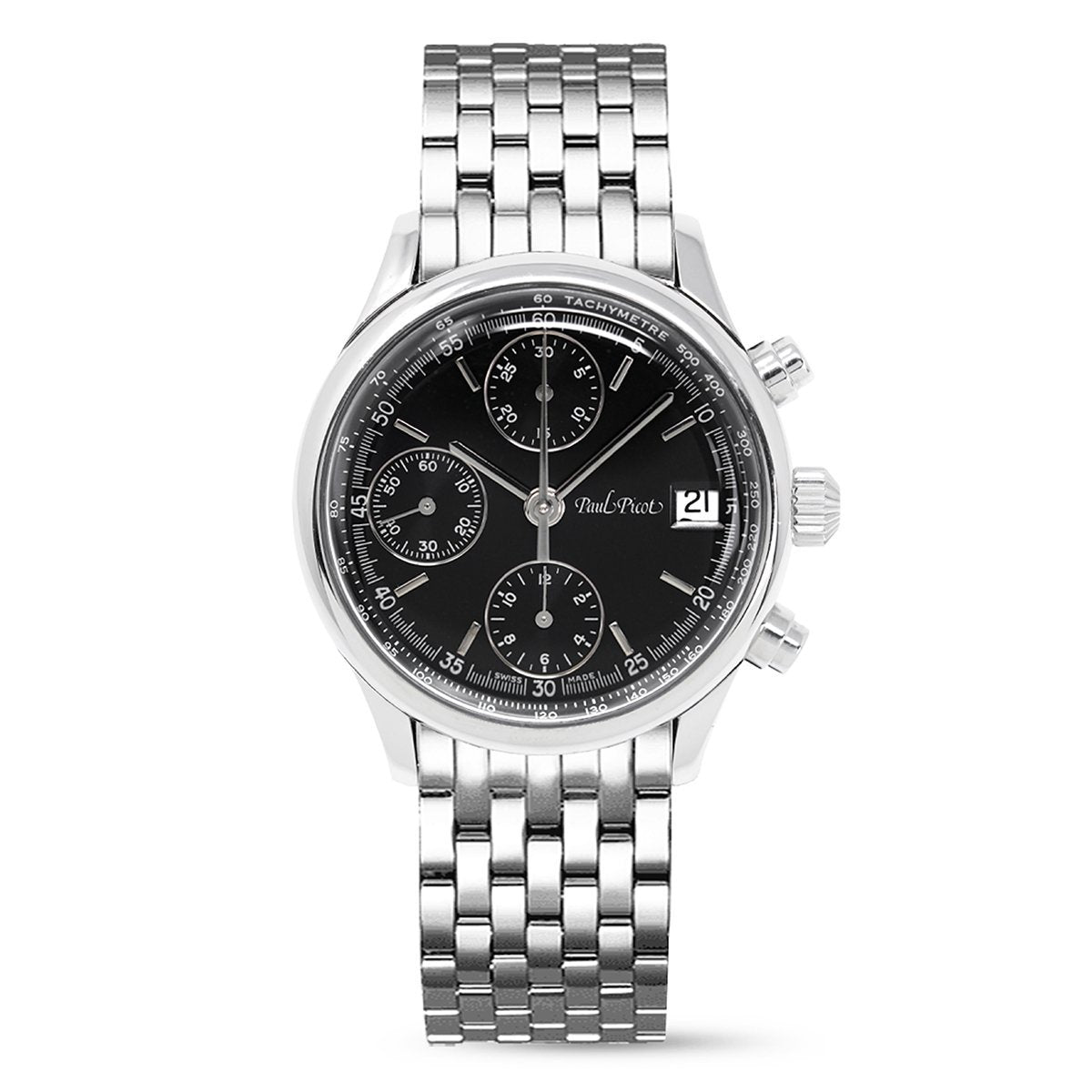 Paul Picot Men's Watch Telemark Chronograph Black P4102.20.331/B