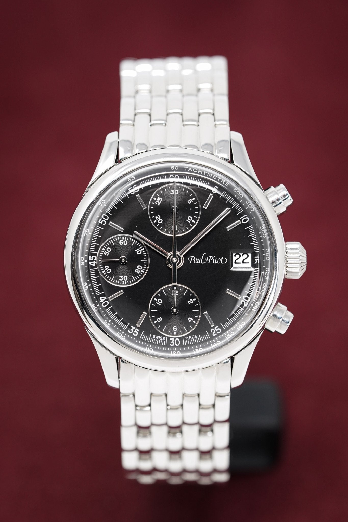 Paul Picot Men's Watch Telemark Chronograph Black P4102.20.331/B