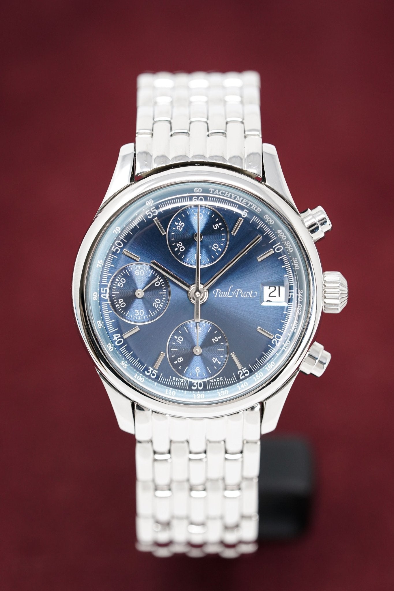 Paul Picot Men's Watch Telemark Chronograph Blue P4102.20.221/B