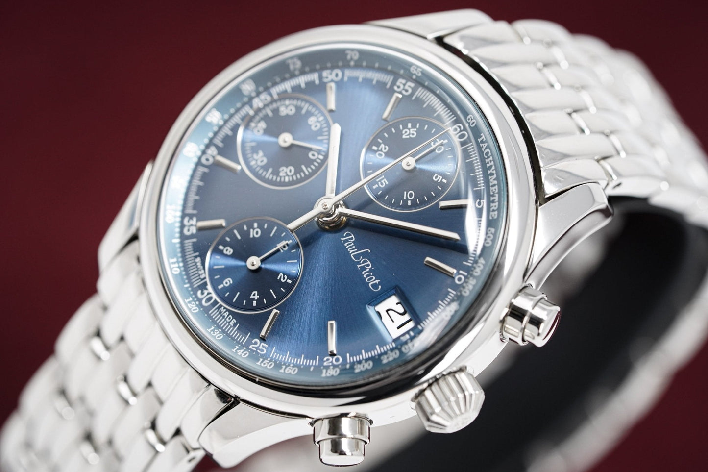 Paul Picot Men's Watch Telemark Chronograph Blue P4102.20.221/B