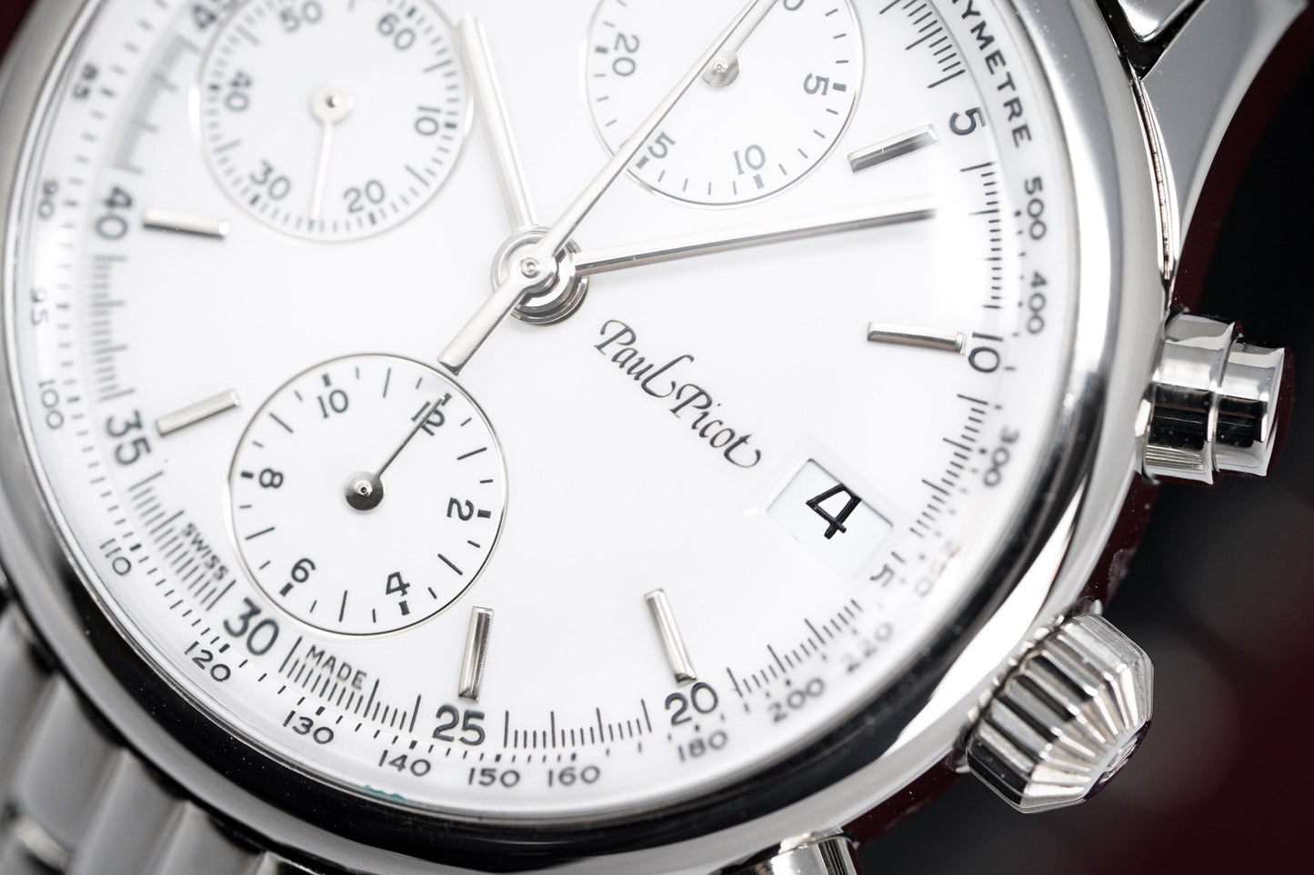Paul Picot Men's Watch Telemark Chronograph White P4102.20.111/B