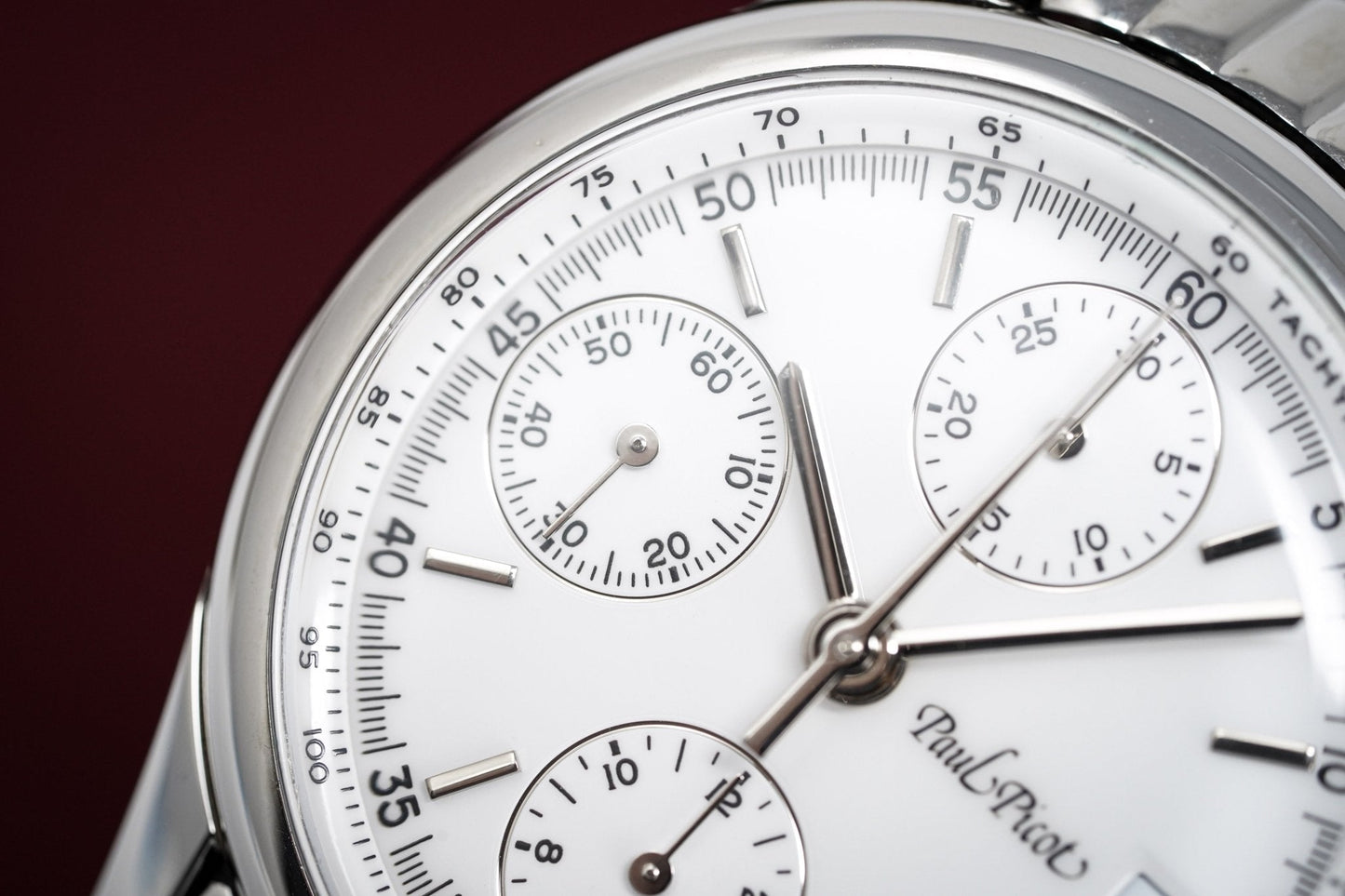 Paul Picot Men's Watch Telemark Chronograph White P4102.20.111/B