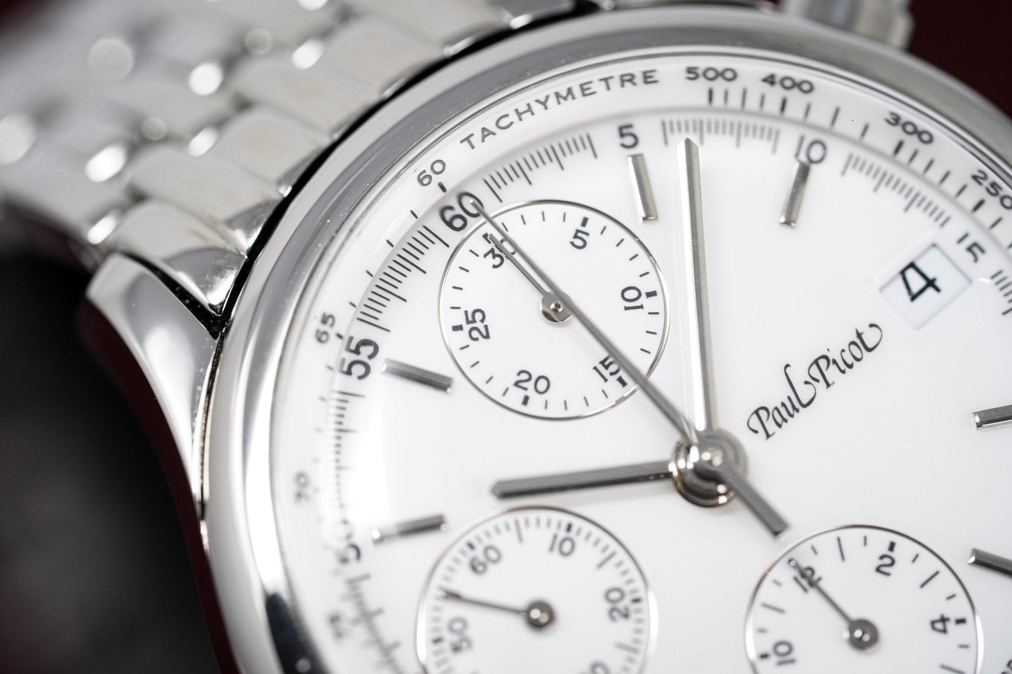 Paul Picot Men's Watch Telemark Chronograph White P4102.20.111/B