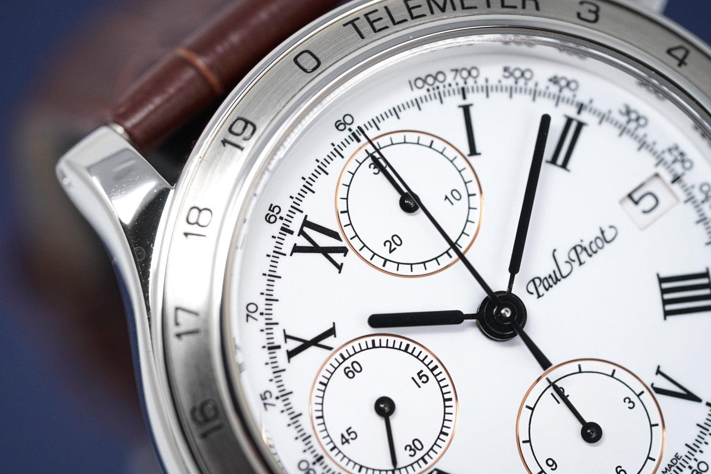 Paul Picot Men's Watch Telemeter Chronograph White P7004A20.113