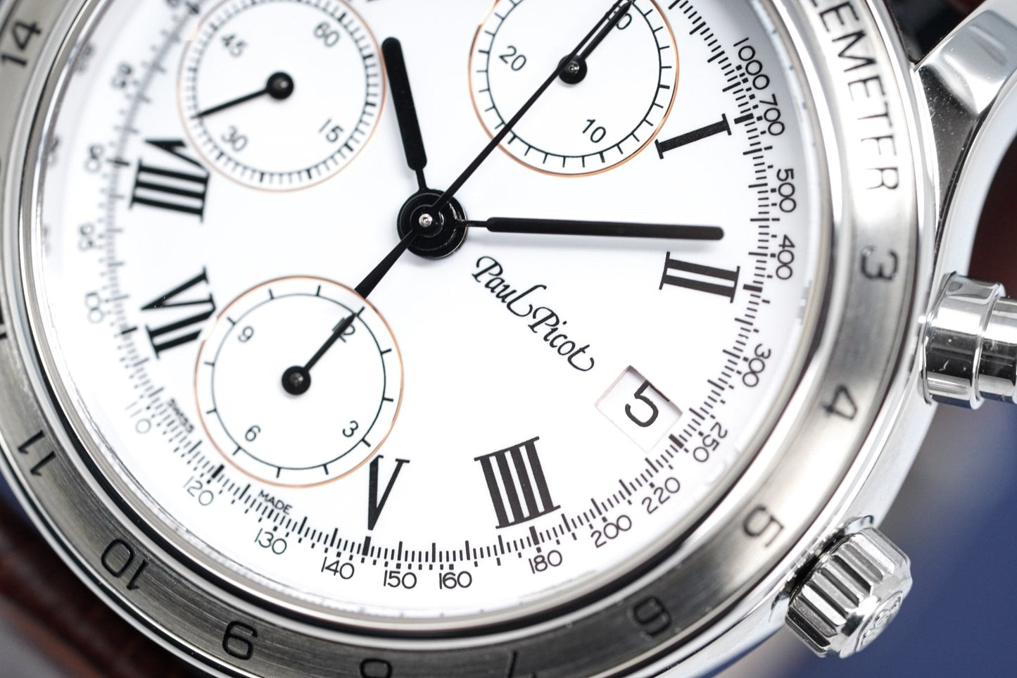 Paul Picot Men's Watch Telemeter Chronograph White P7004A20.113