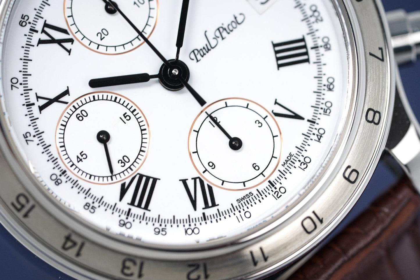 Paul Picot Men's Watch Telemeter Chronograph White P7004A20.113