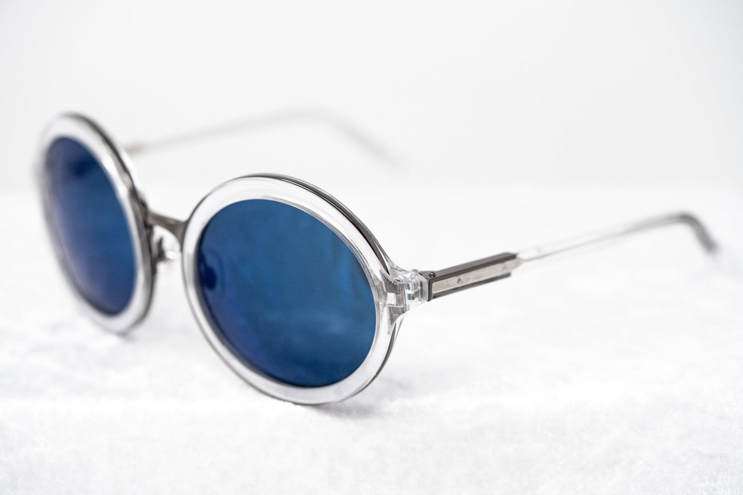 Phillip Lim Sunglasses Round Gun Metal and Blue