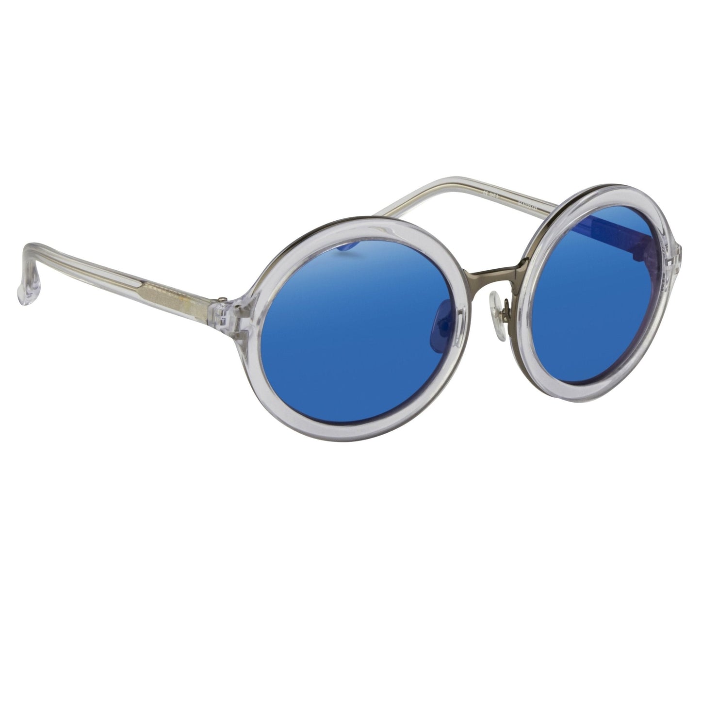 Phillip Lim Sunglasses Round Gun Metal and Blue