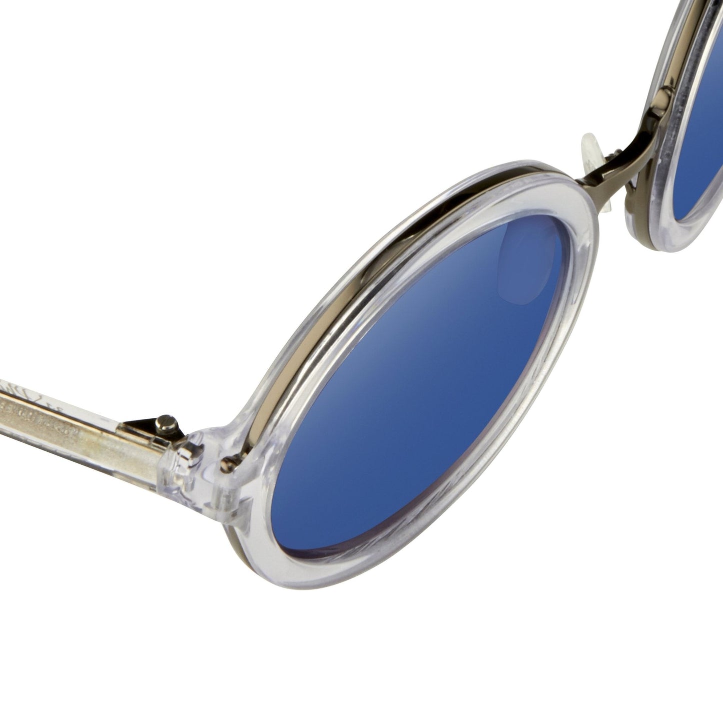 Phillip Lim Sunglasses Round Gun Metal and Blue