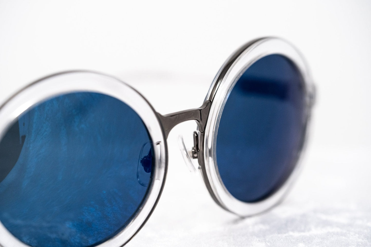 Phillip Lim Sunglasses Round Gun Metal and Blue