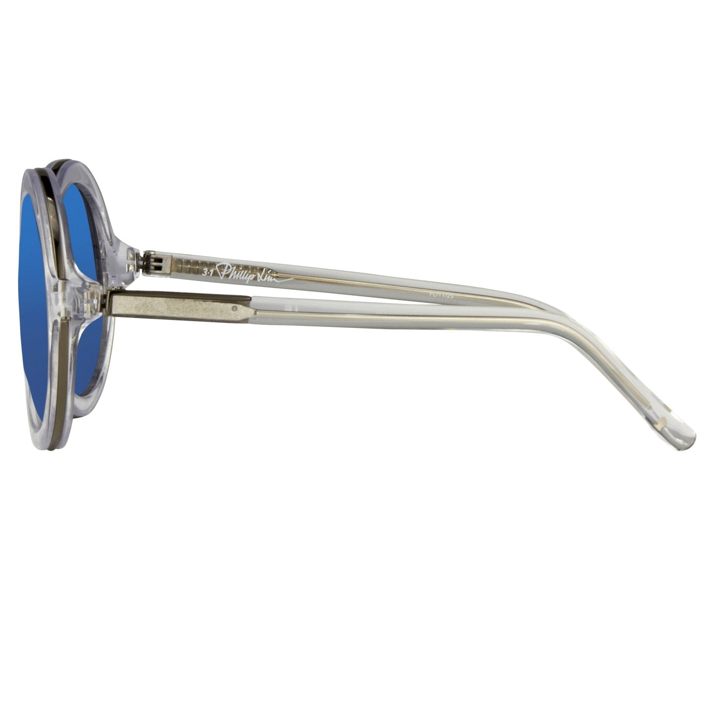 Phillip Lim Sunglasses Round Gun Metal and Blue