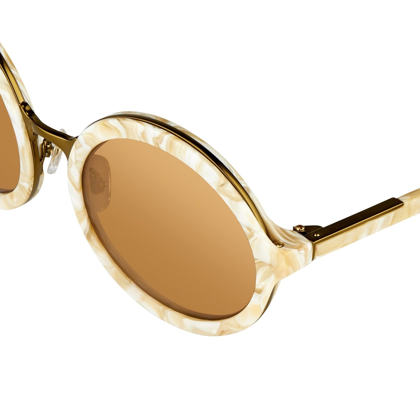 Phillip Lim Ladies Sunglasses Round Horn and Bronze PL11C30SUN