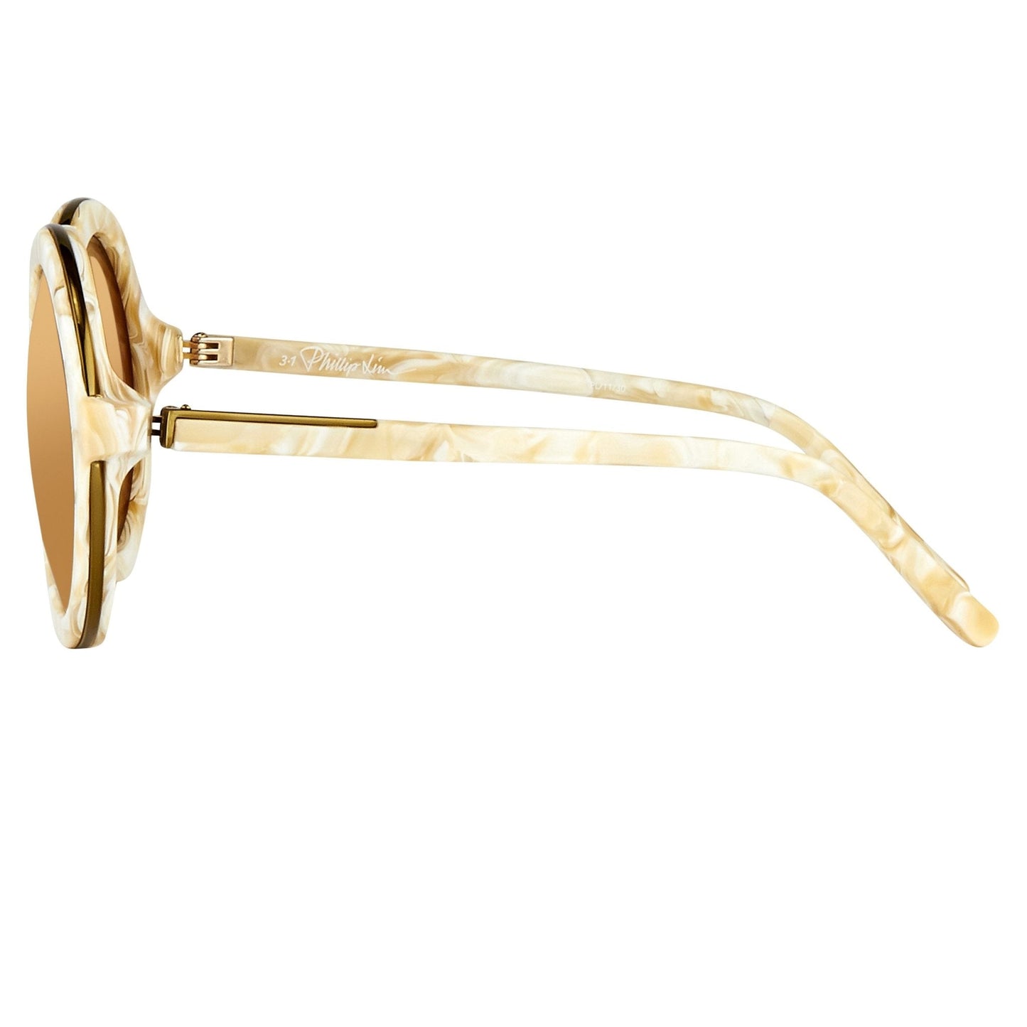 Phillip Lim Ladies Sunglasses Round Horn and Bronze PL11C30SUN