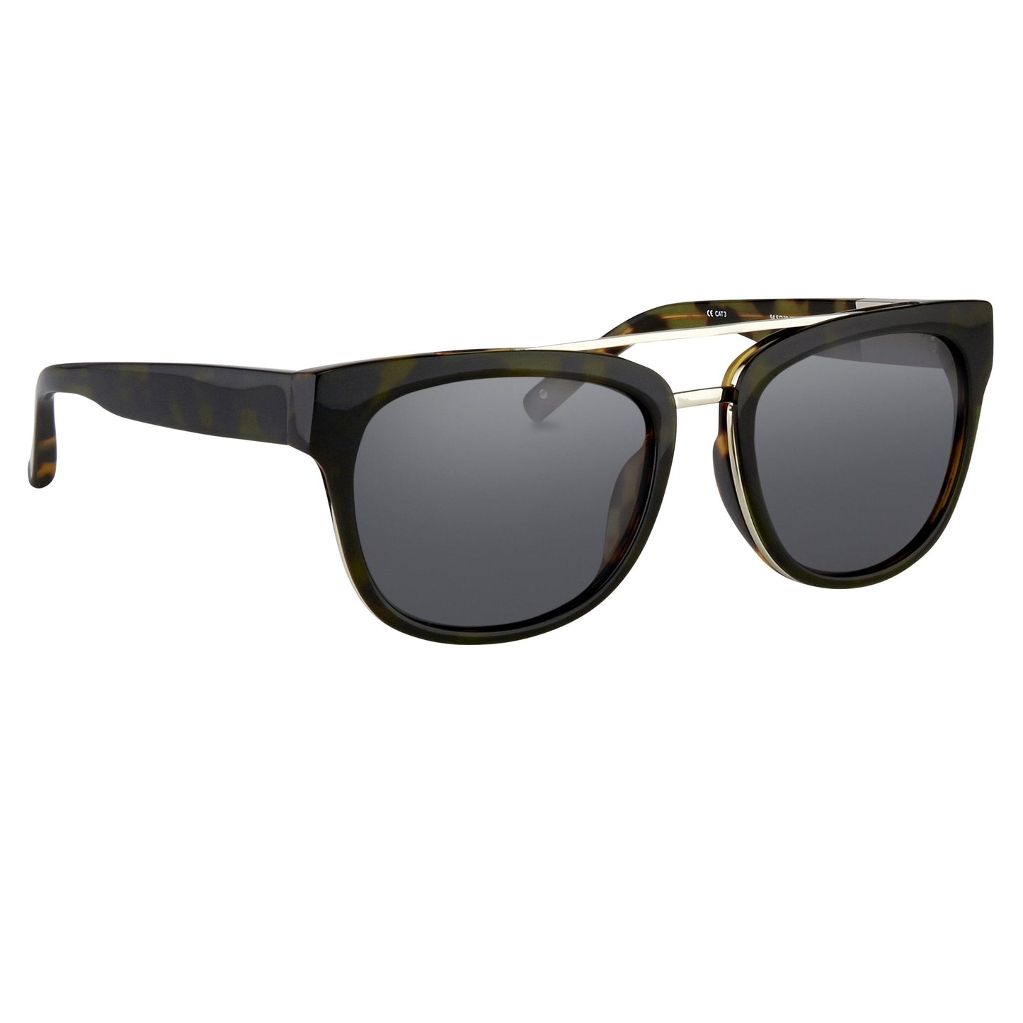 Phillip Lim Men's Sunglasses Rectangular Tortoiseshell and Fog Green PL144C6SUN