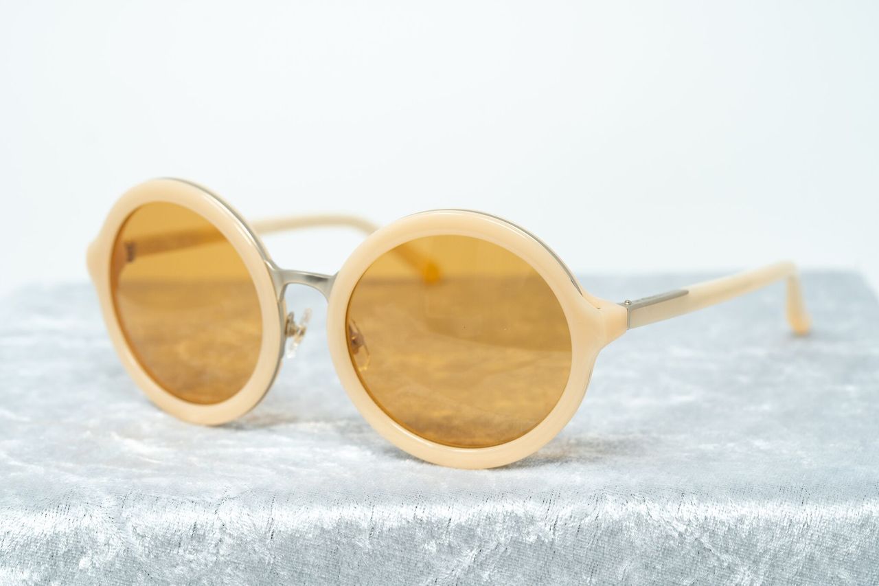 Phillip Lim Sunglasses Round Apricot and Dark Brown