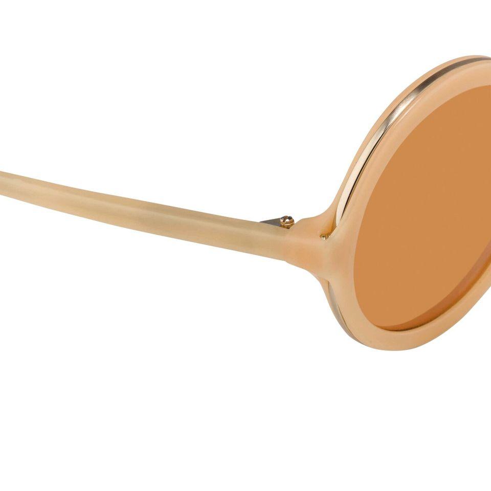 Phillip Lim Sunglasses Round Apricot and Dark Brown