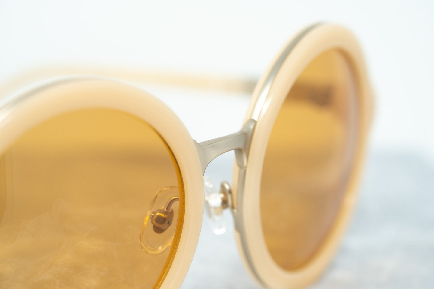Phillip Lim Sunglasses Round Apricot and Dark Brown