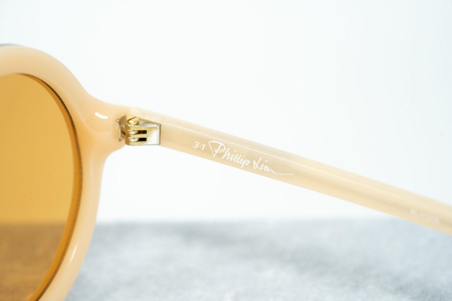 Phillip Lim Sunglasses Round Apricot and Dark Brown