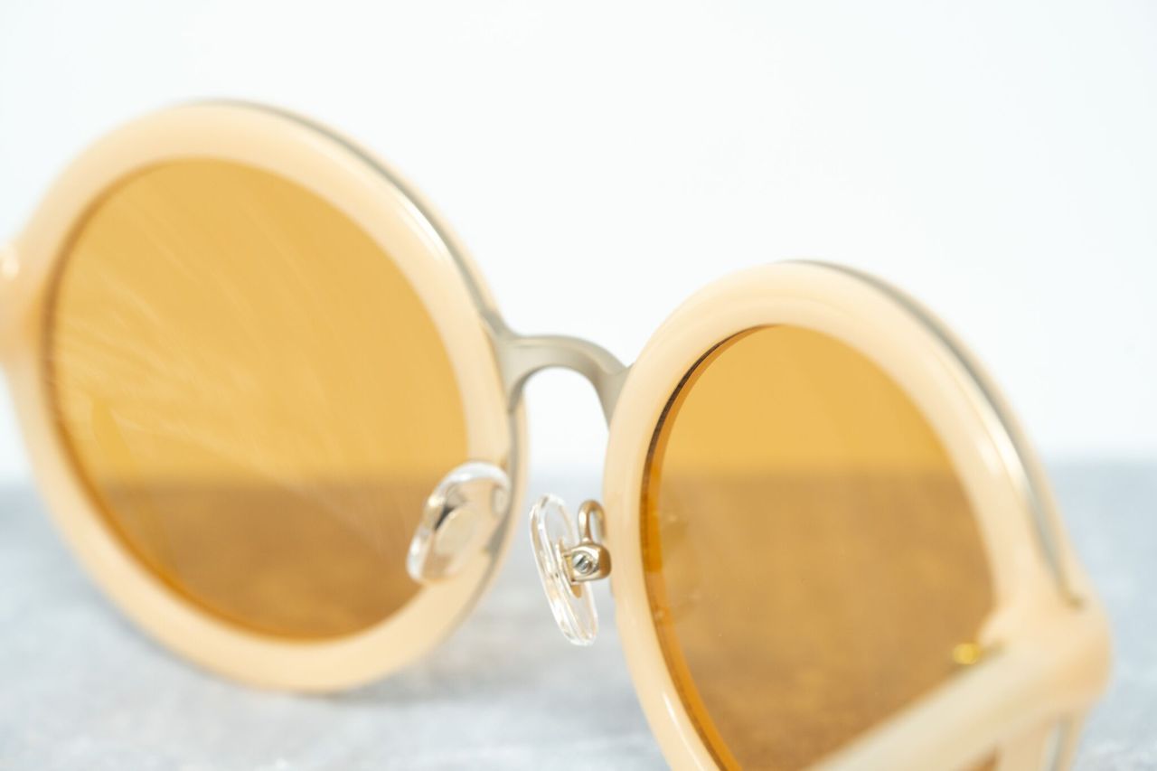 Phillip Lim Sunglasses Round Apricot and Dark Brown