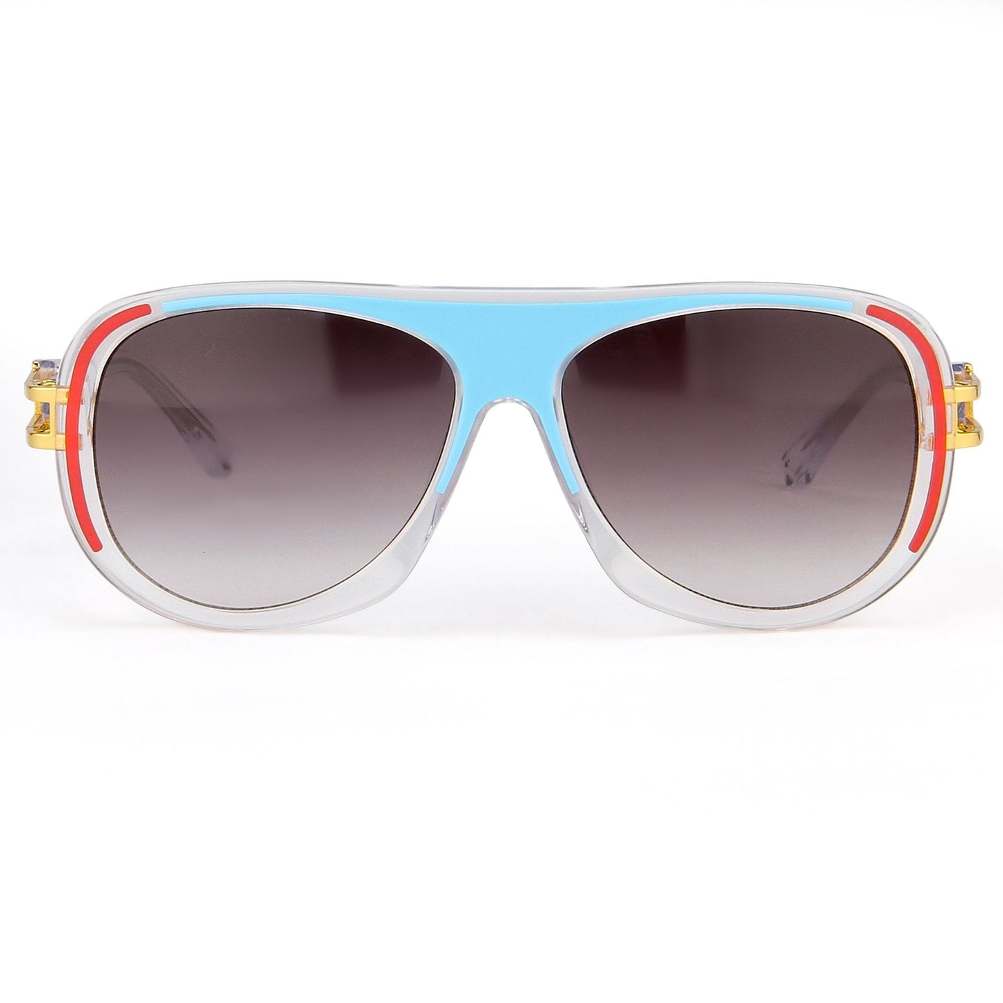 Prabal Gurung Sunglasses Blue Red and Grey