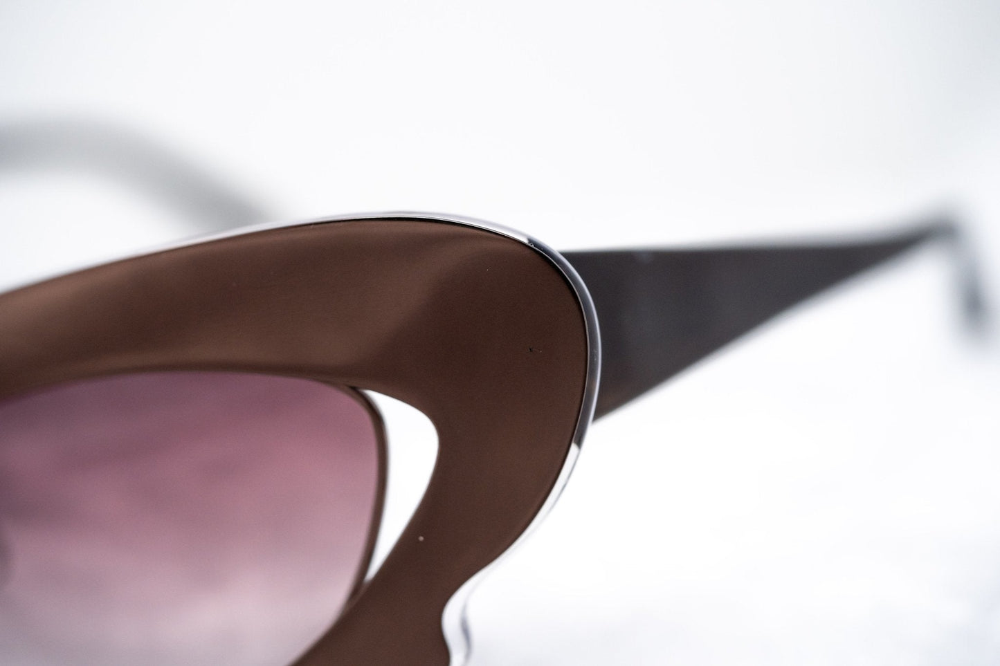 Prabal Gurung Sunglasses Cat Eye Special Chocolate Bronze and Red